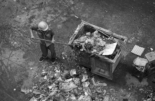 Delivery of a skip at a Woolwich residence