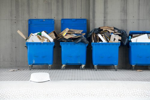 Heap of construction waste ready for skip hire