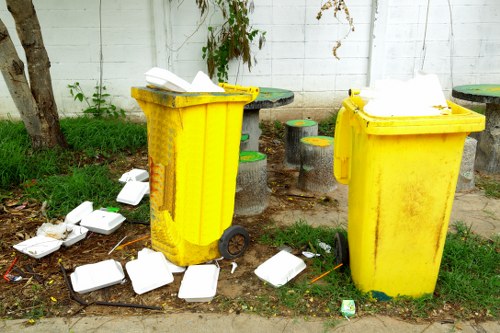 Home garden before and after waste removal