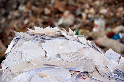Professional waste disposal service handling construction debris