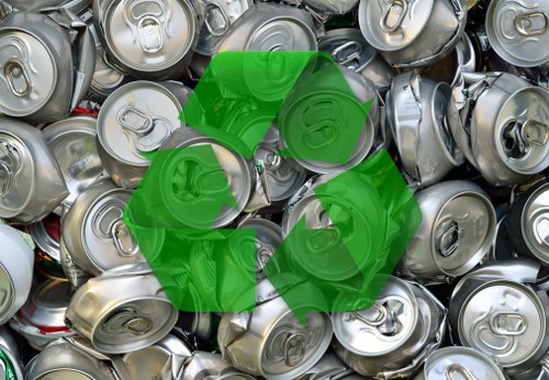 Various types of hazardous waste materials